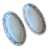 Limoges Bernardaud. Set of 2 porcelain dishes.