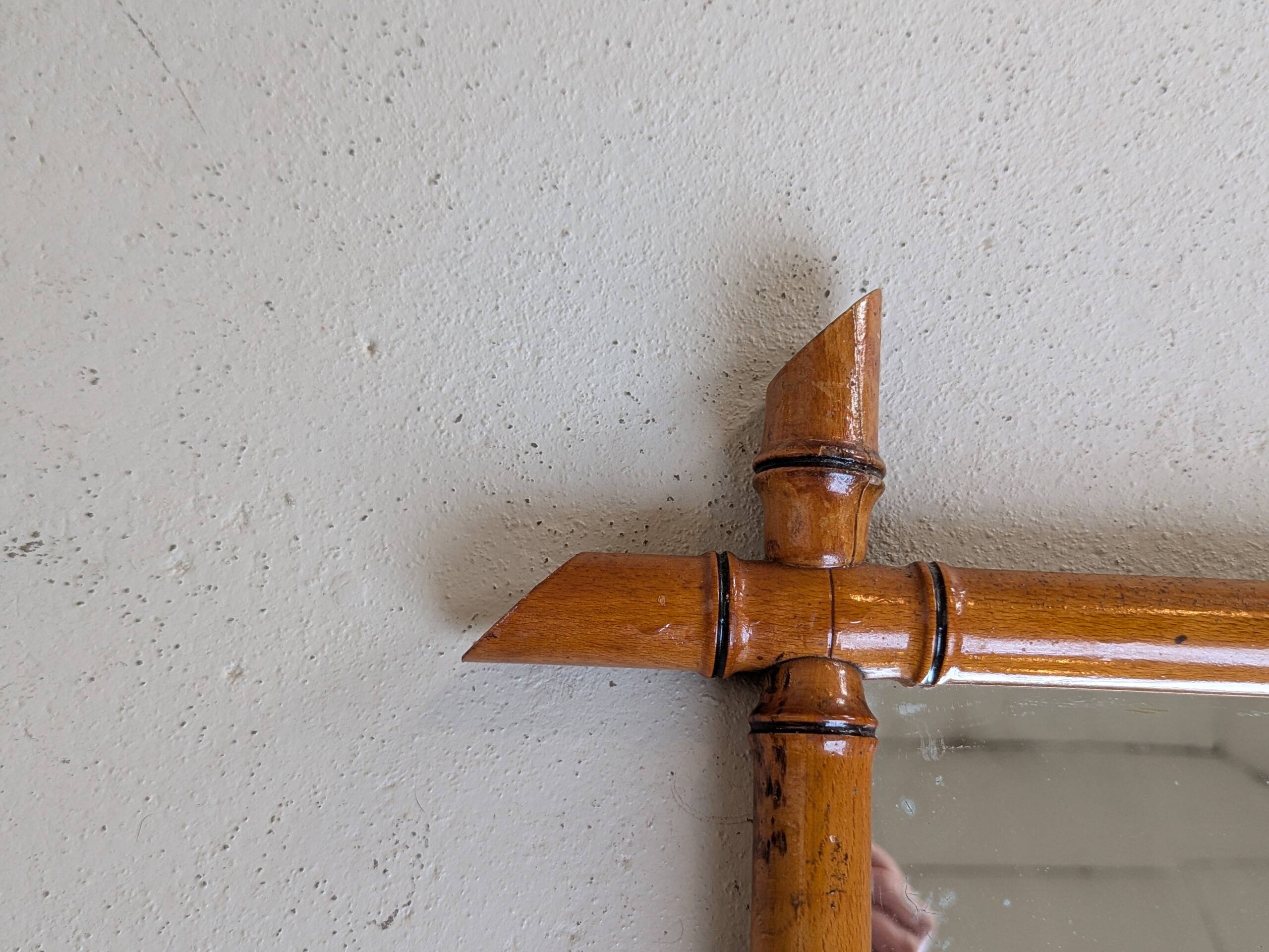 3 bamboo-look mirrors