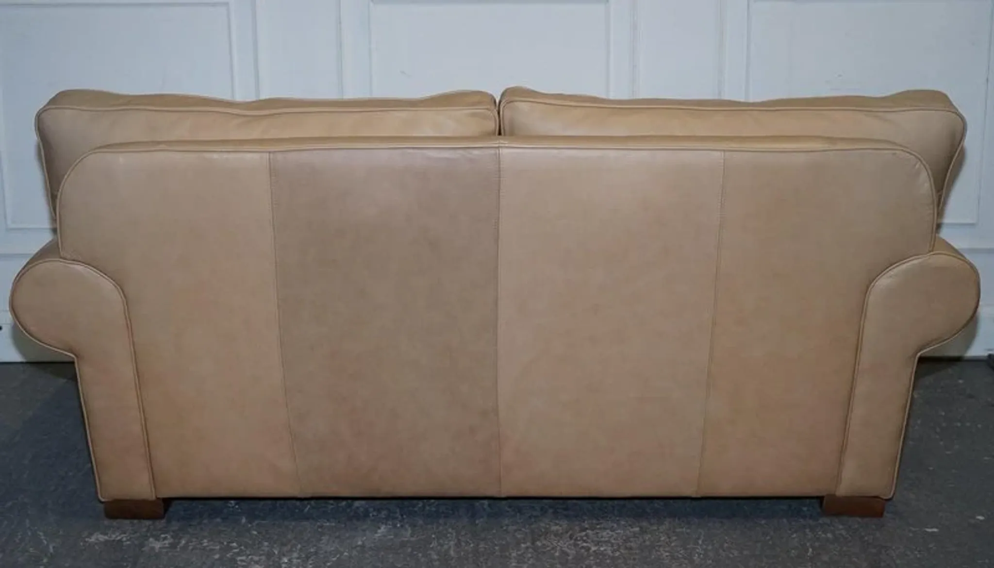 Brown Leather Two-Seater Sofa by Multi York England