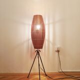 Lampadaire en bois industrielle 1970