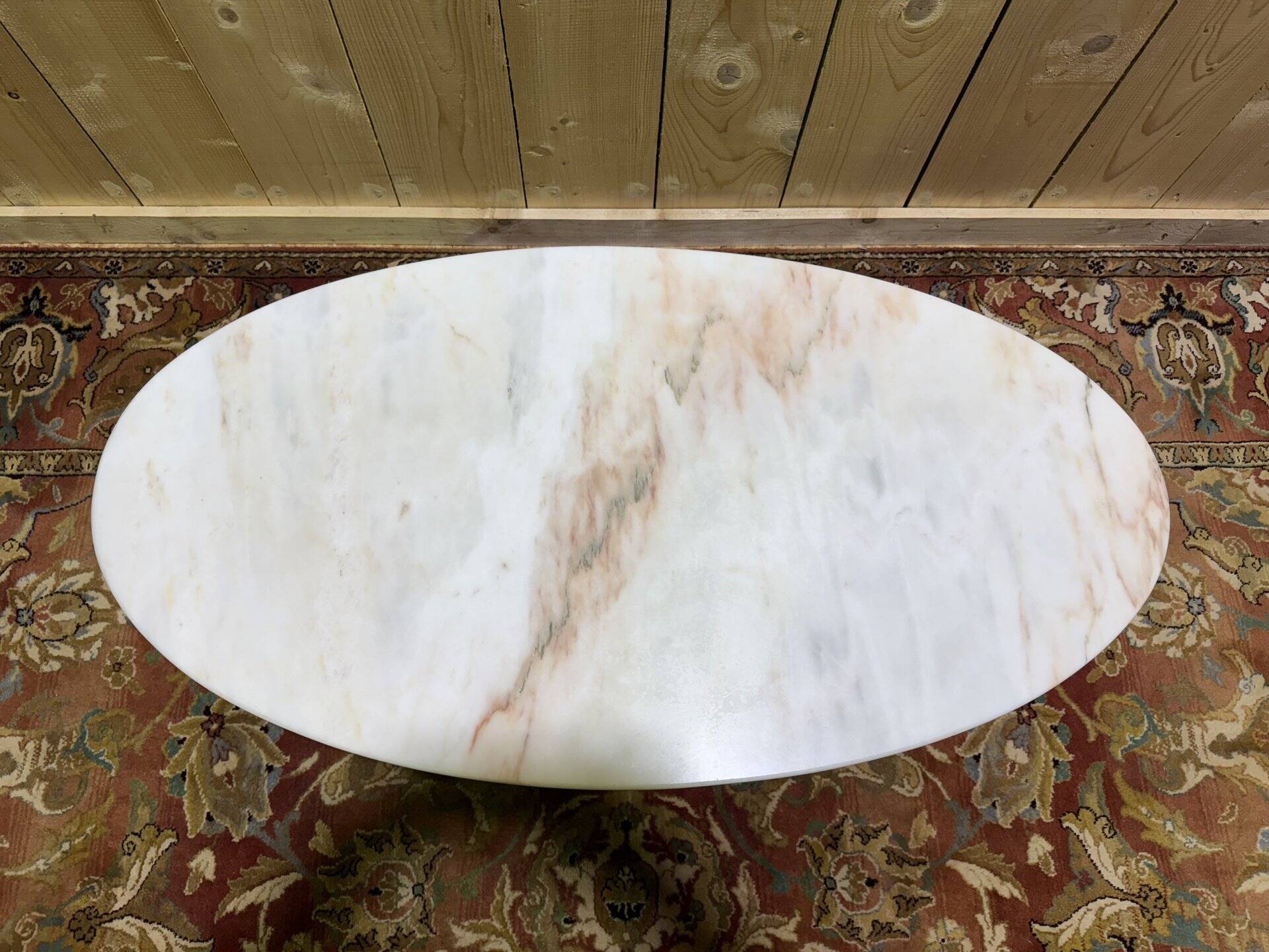 Scandinavian style coffee table in marble and zebrawood