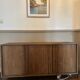 Sideboard made from recycled teak and metal legs