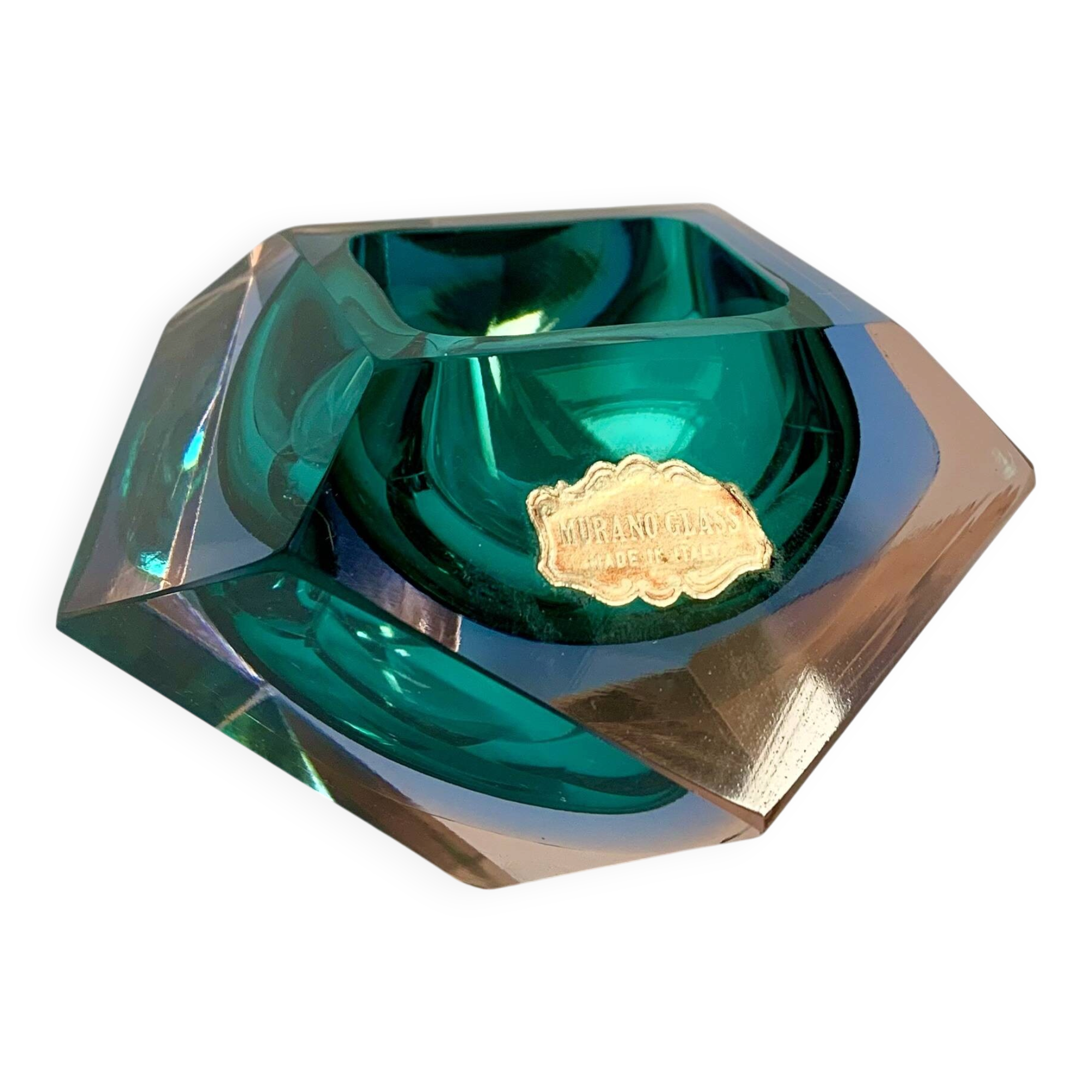 Murano Sommerso Ashtray, Italy 1970s