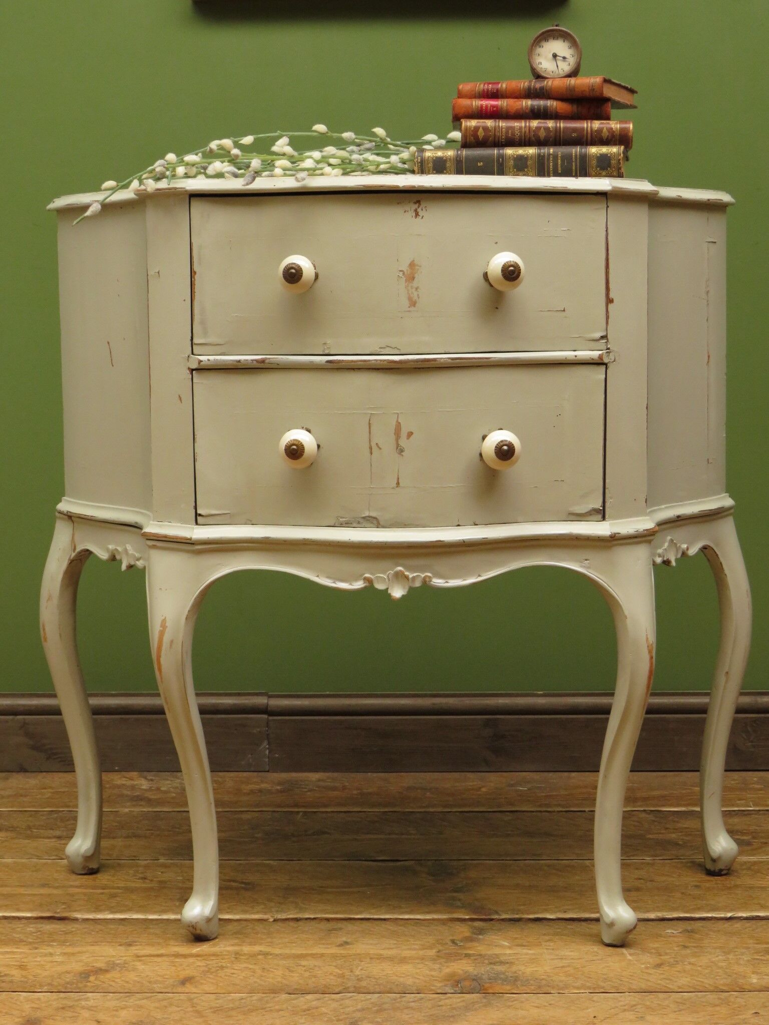 French serpentine chest of drawers