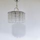 Mid century glass and chrome chandelier, 1960s