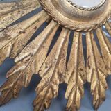 Sun mirror wall lamp