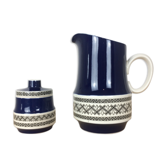 Pot à lait et sucrier modèle Saphir de Villeroy & Boch céramique