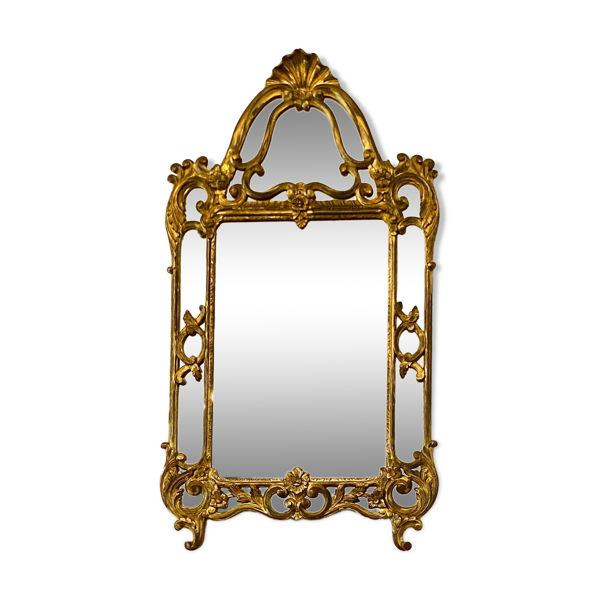 Miroir décoratif doré avec double cadre Louis XIV st., France XXe siècle