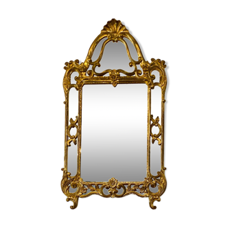 Gilded decorative miror with double frame Louis XIV st., France twentieth century