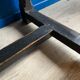 Old black patinated oak farm table 19th