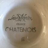 Porcelain gravy boat stamped Sarreguemines France, Chatenois model