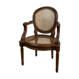 Louis XVI style carved wooden toddler chair