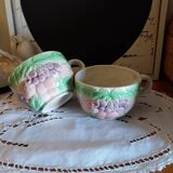 Large vintage chocolate slip cups