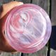 Vase rose en verre soufflé La Rochère