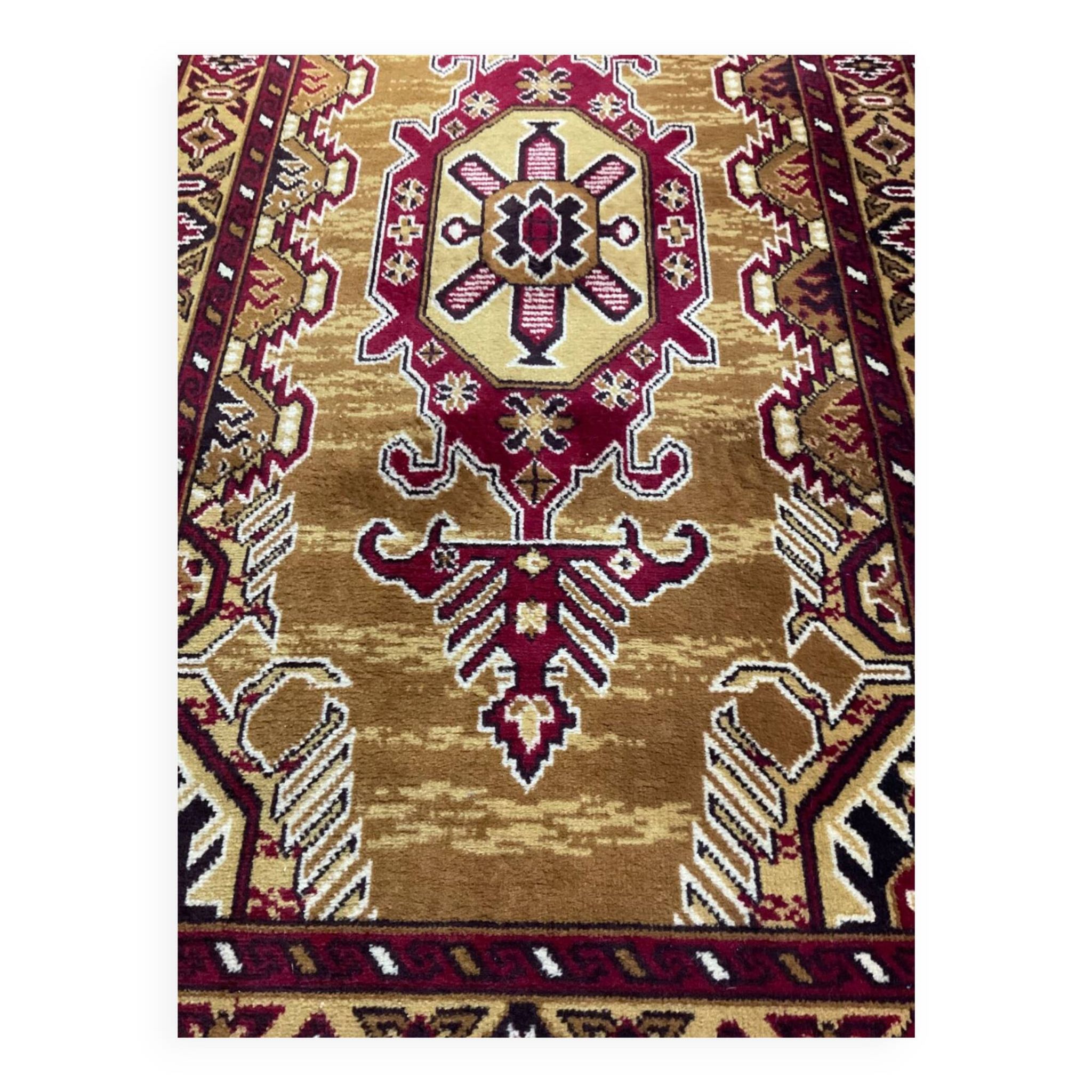 Vintage pure wool carpet 244x83