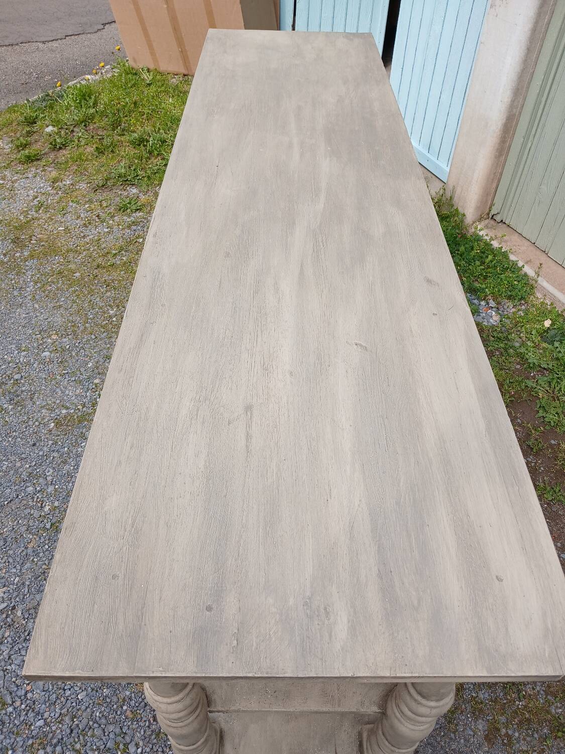 Antique style wooden draper's table