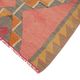 Turkish Handwoven Vintage Herki Kilim 102 cm x 322 cm