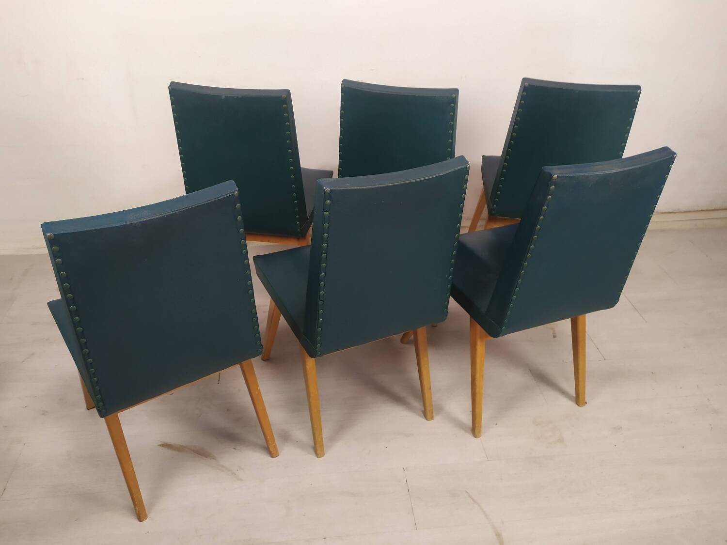 Vintage blue green chairs