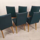 Chaises vintage bleu vert
