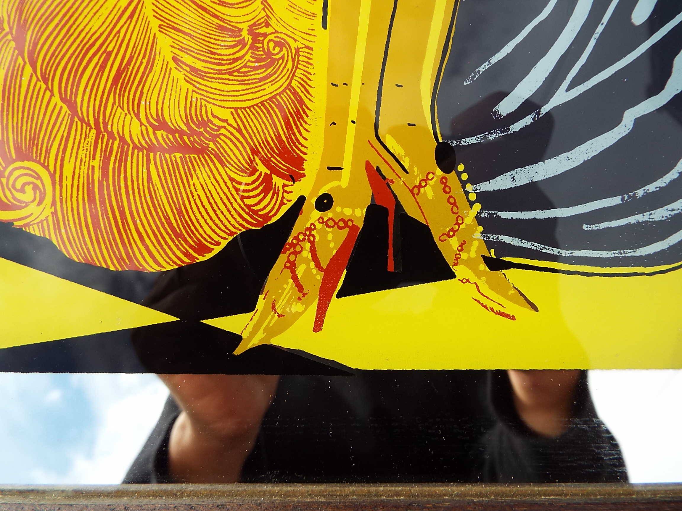 Vogue screen-printed mirror