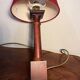 Pair of solid wood column lamps