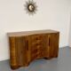 Antique walnut sideboard in Art Deco style from the 1930s.