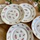 6 dessert plates porcelain france vintage