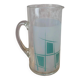 Vintage glass pitcher from the 1950s – geometric design