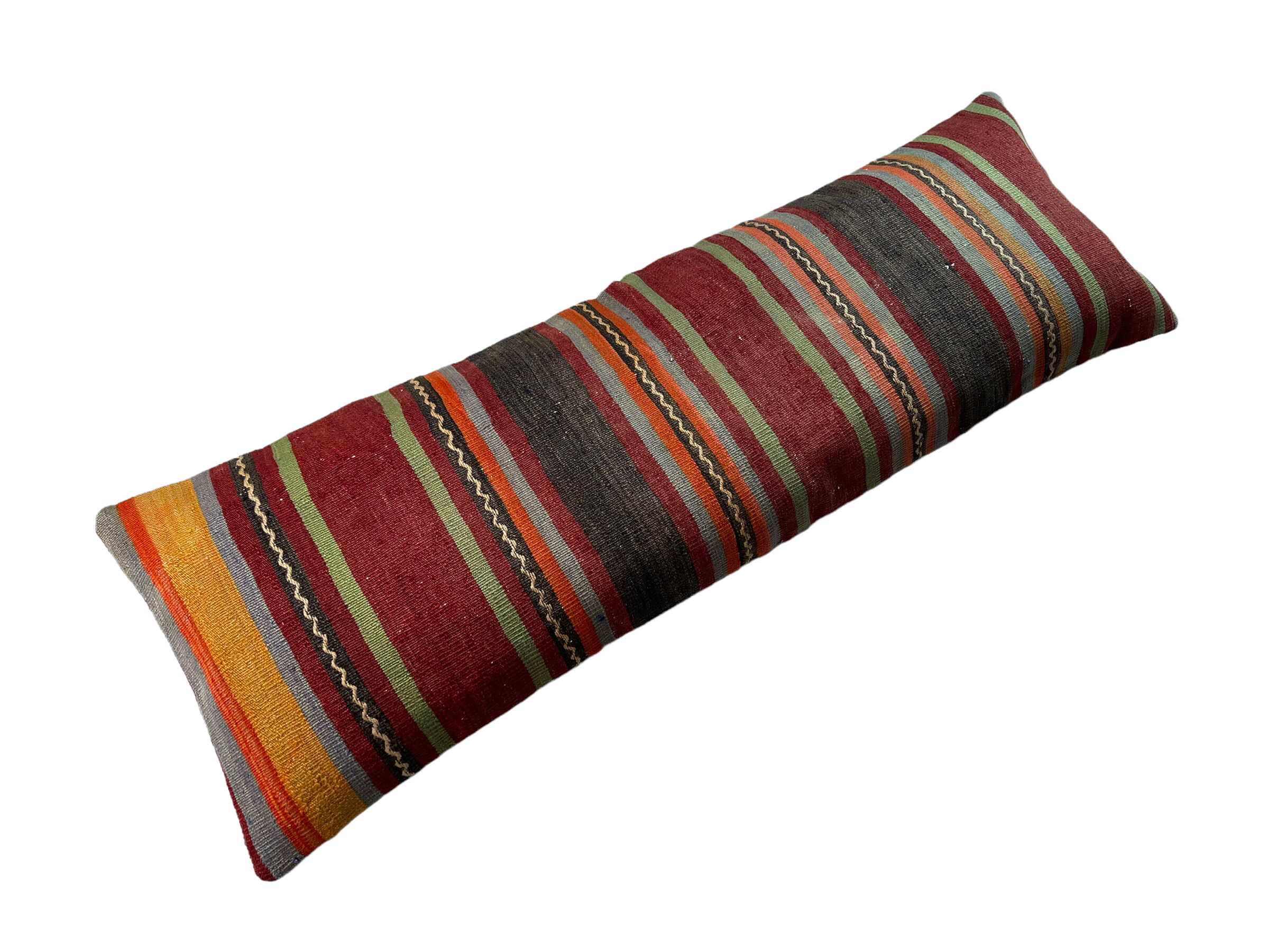 Vintage turkish kilim cushion cover , 120 x 40 cm