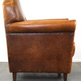 Super rugged sheepskin leather armchair with a wonderfully rugged look