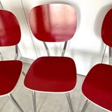 Set of 4 chairs 1960 Formica red perfect condition