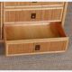 Vintage wicker, bamboo and brass chest of drawers by Dal Vera, 1970.