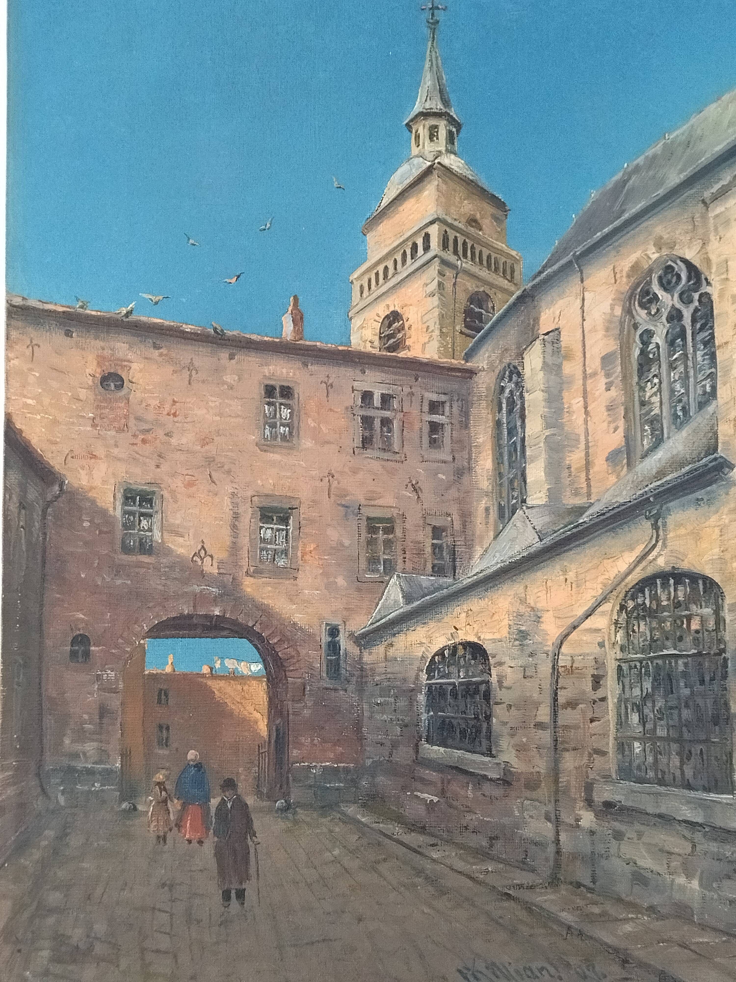 Painting, Ancient painting by Hans Franz Edmund Killian - dated 1907.