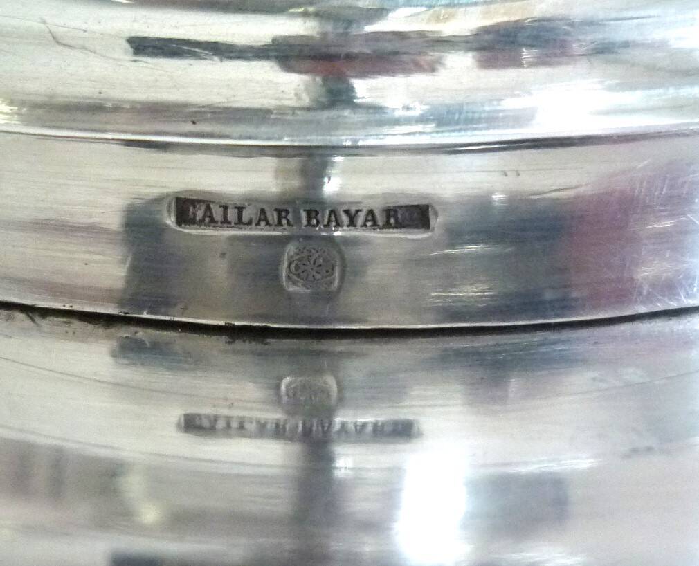 Large gravy boat on its frame, silver metal Cailar Bayard, 19th century