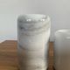 Trio de bougeoirs rouleaux vintage en marbre blanc