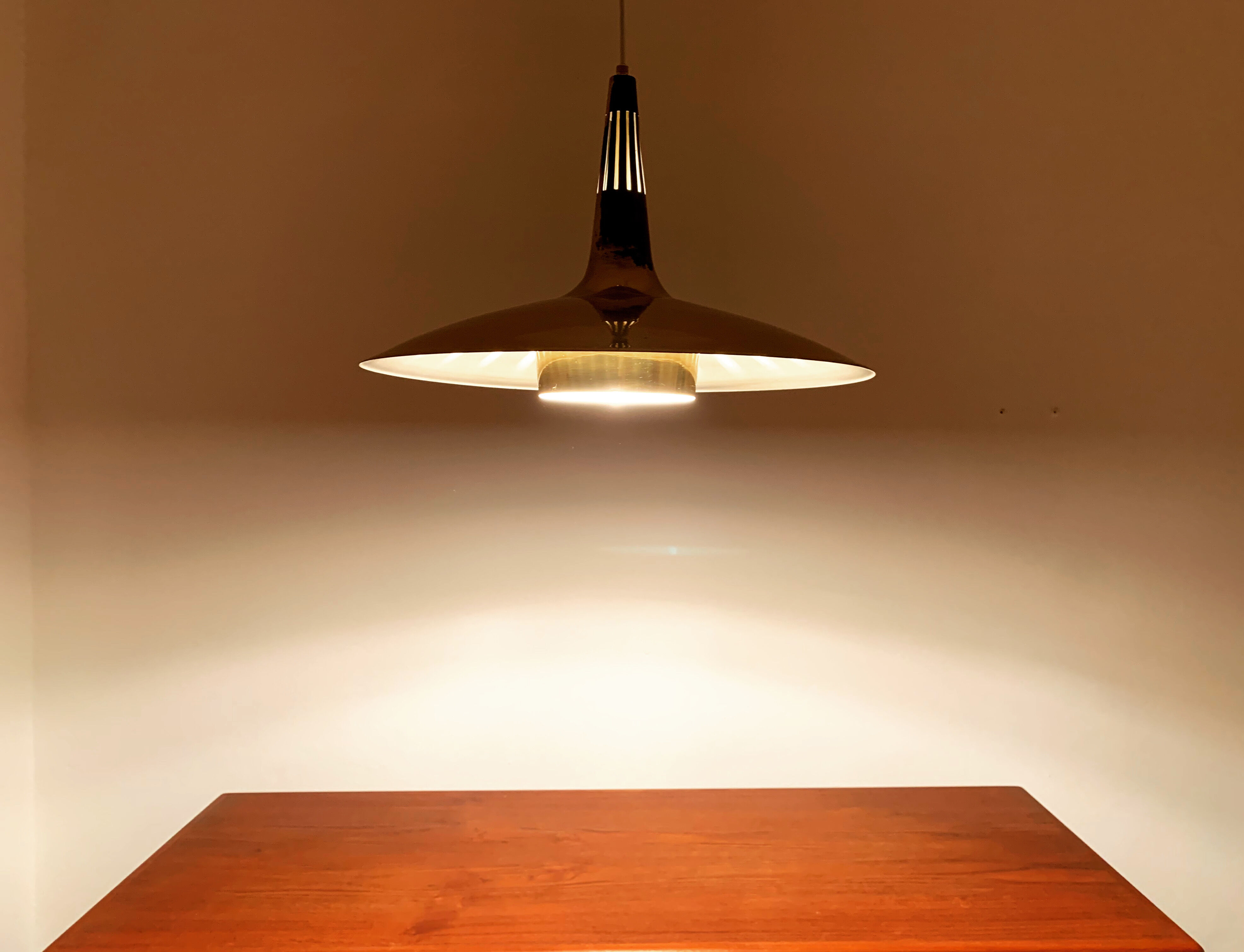 Swedish Mid-Century Modern brass pendant lamp