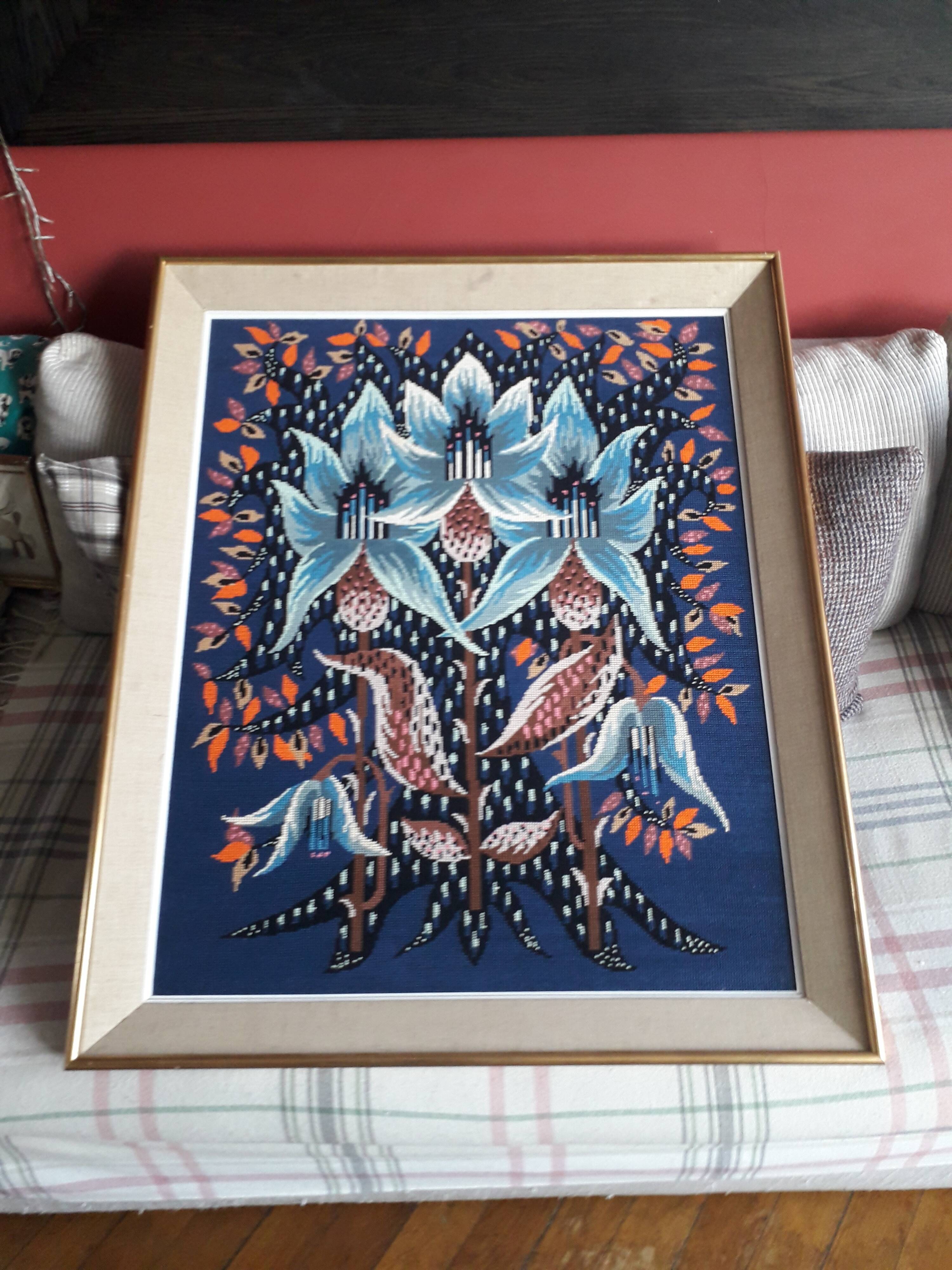 Vintage Framed Wall Tapestry