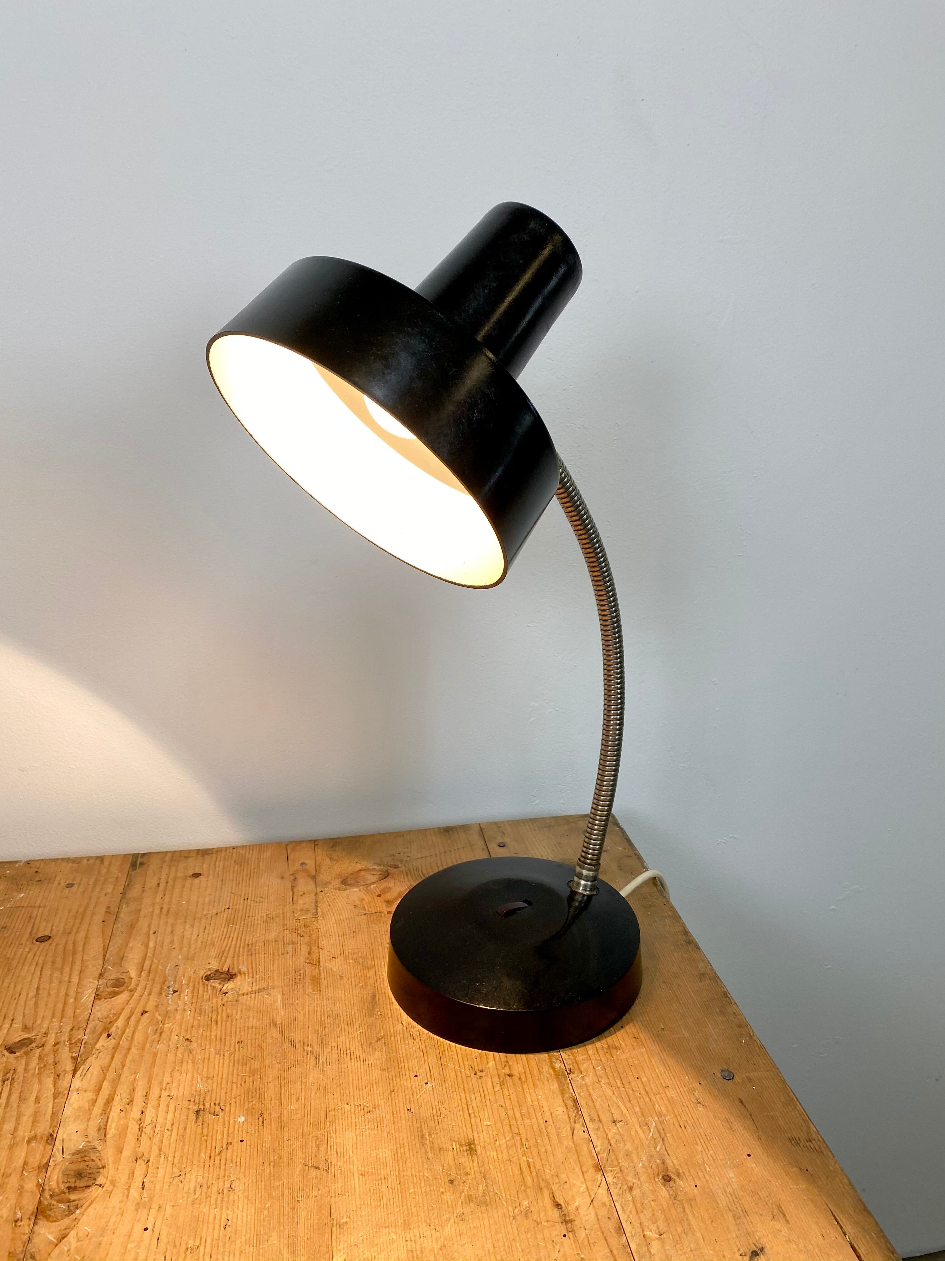 Black bakelite table lamp, 1960s