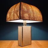 Travertine marble table lamp, Italy, 1970s