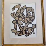 Screenprint after Jean Dubuffet framed under glass 25 cm by 30 cm