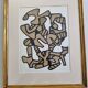 Screenprint after Jean Dubuffet framed under glass 25 cm by 30 cm