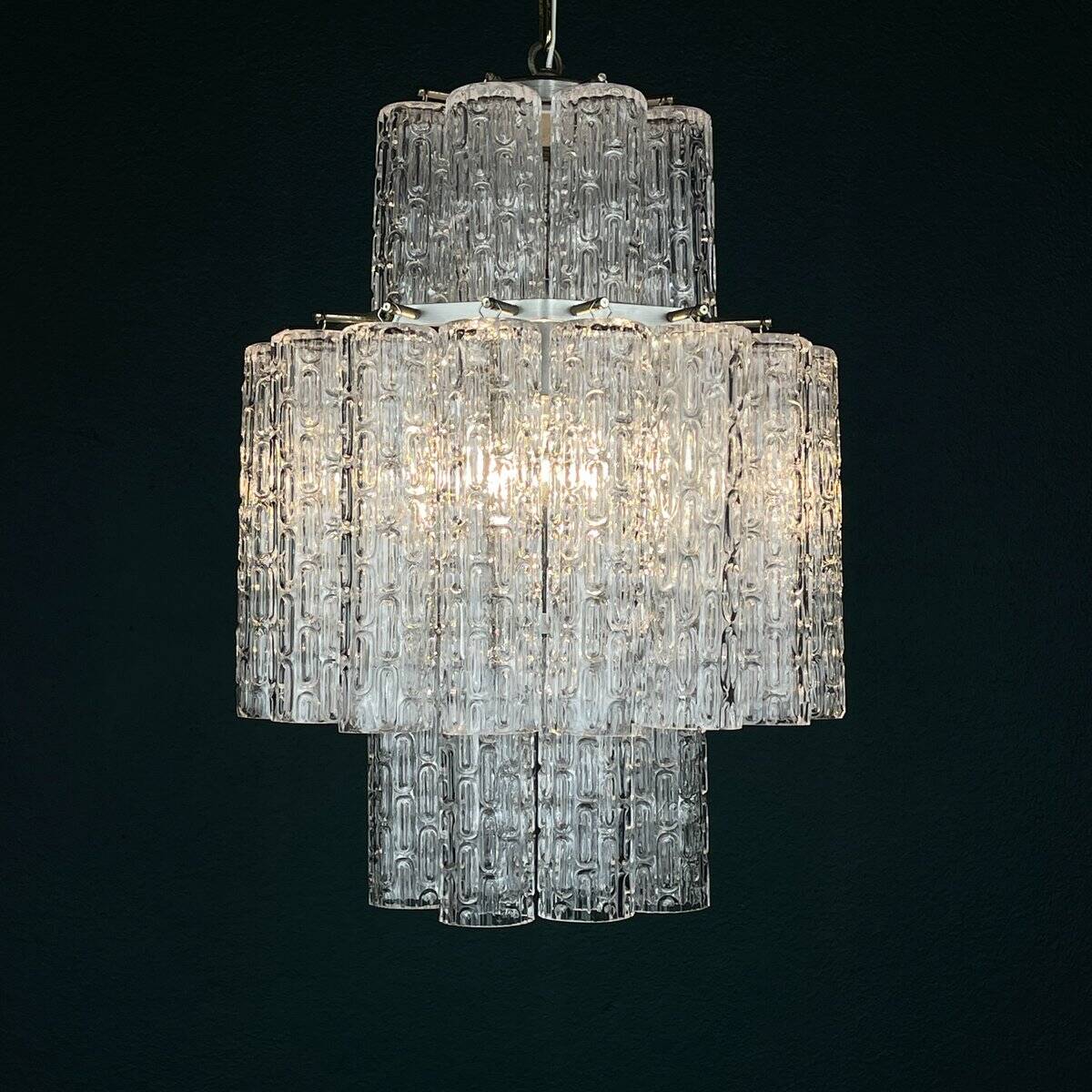 Murano glass chandelier by Venini, Italy, 1960s