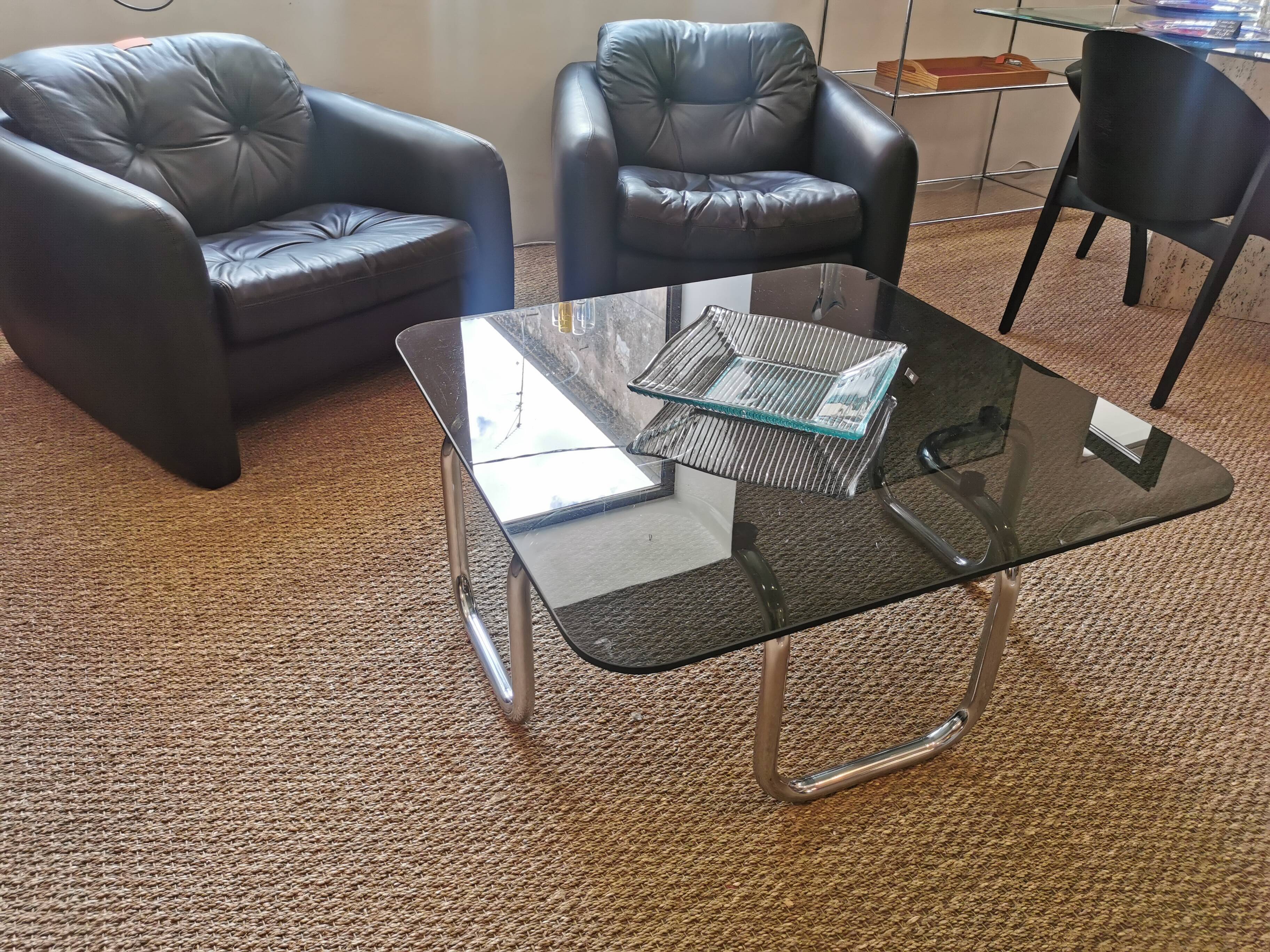 Italian design coffee table, Bauhaus style, 70s