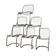 Series of 6 tubular steel chairs