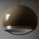 Dijkstra Lampen Mocha-Brown Acrylic Dome Pendant Lamp, 1970s Space Age.