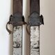 Pair of vintage wooden skis 184cm