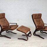 1970s, Norwegian design by Else & Nordahl Solheim, set of 2 chairs.
