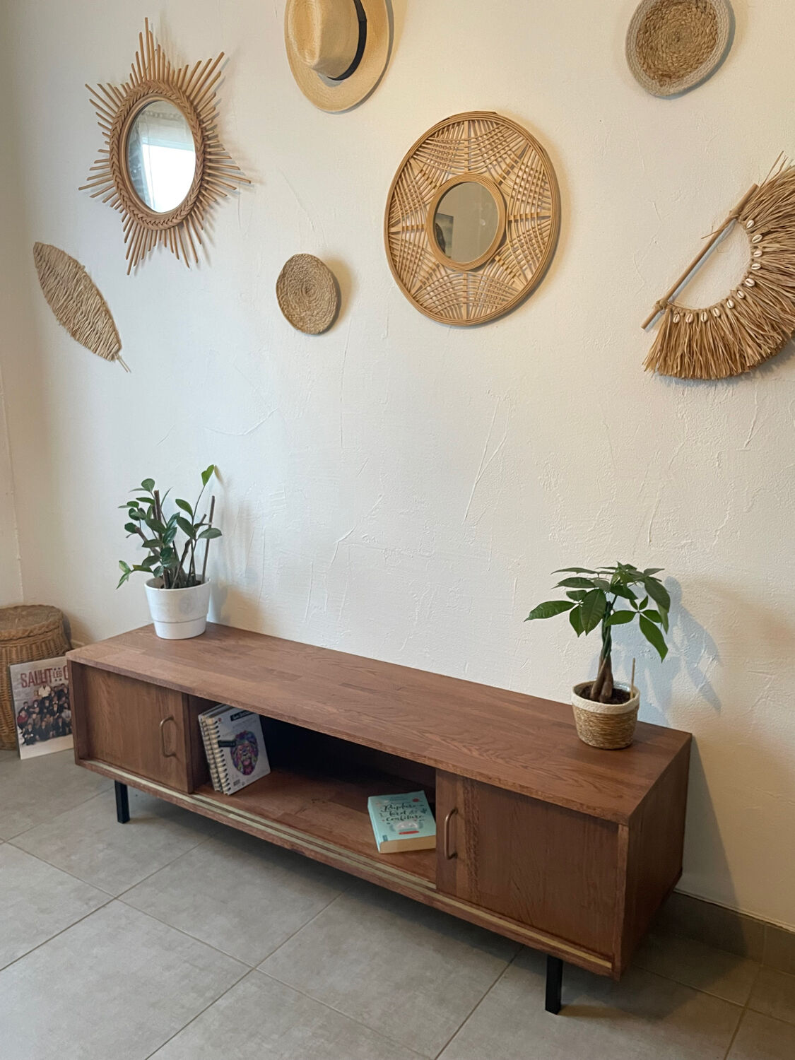 Solid oak sideboard/TV unit