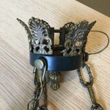 Suspension/chandelier, metal and bronze, 6 arms candles