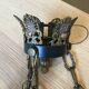 Suspension/chandelier, metal and bronze, 6 arms candles